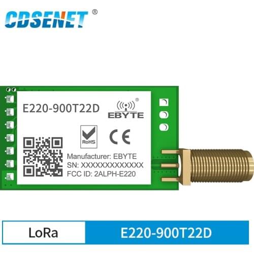 IOT Board Wireless LoRa Module LLCC68 868MHz 915MHz 22dBm Anti-interference LoRa Spread Spectrum SMA-K Antenna E220-900T22D