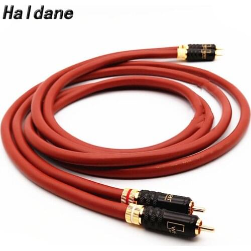 Haldane HiFi Liton Silver-plated Dual-Filter Audio/Video Signal Line RCA Cable with Gold plated plug for Amplifier CD player