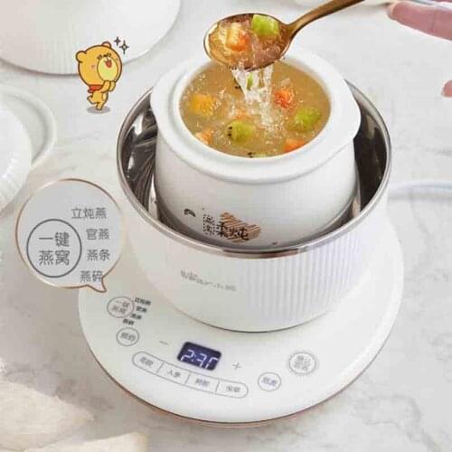 Drop shipping White Porcelain Nest Slow Cooker Electric Cookers Soup Home Baby Non-stick Soup Slow Porridge Pot