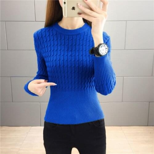 Pullover Sweater Women Tops 2021 Fall Winter Long Sleeve Slim Sweater Female Rib Knit Sweater Jumper Casual O-neck Pull Knitwear