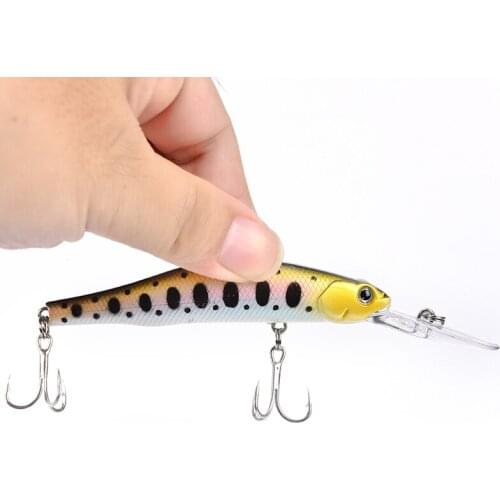 12cm 13.4g Minnow Fishing Lure Slow Sinking Crankabits Wobbler Hook Hard Bait 1