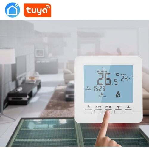 Tuya app 16A Android, Iphone APP control temperature controller room WIFI thermostat for electric heating system