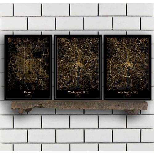 Washington DC Washington DC Wichita Wichita Wilmington Yakima USA Map Poster
