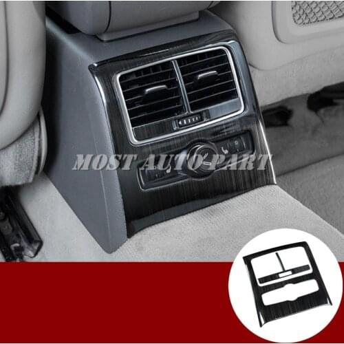 Inner Console Rear Air Vent Outlet Frame Trim Cover For Audi A6 C6 2005-2011 Black/Silver Car accesories interior Car decoration