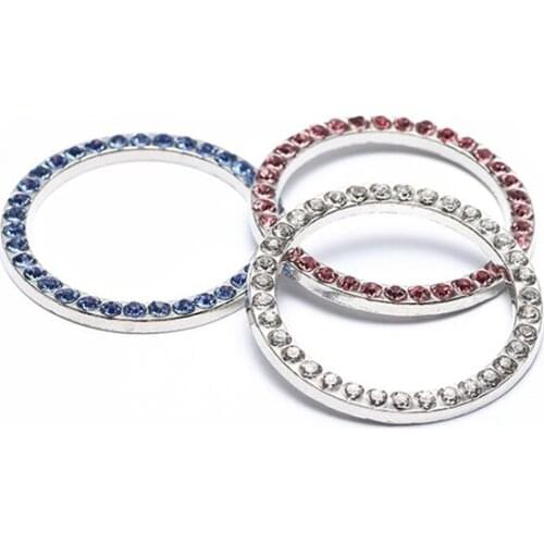 High Quality Car One-click Start Switch Button Diamond Crystal Ignition Ring Car Interior Car Accessories Circle Trim Cover