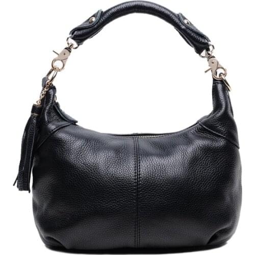 6 Colors 100% Real Skin Women GENUINE LEATHER Handbag Tassels HOBO Shoulder bag Calfskin crossbody bags Fashion FOR girl Z013