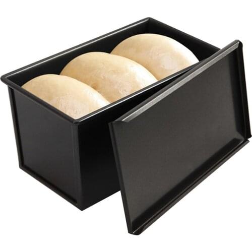 450g Non-stick Coating Rectangle Bread Loaf Pastry Cake Tin Box Designed with Sliding Lid Baking Pan Bakeware Kitchen Tool 40a