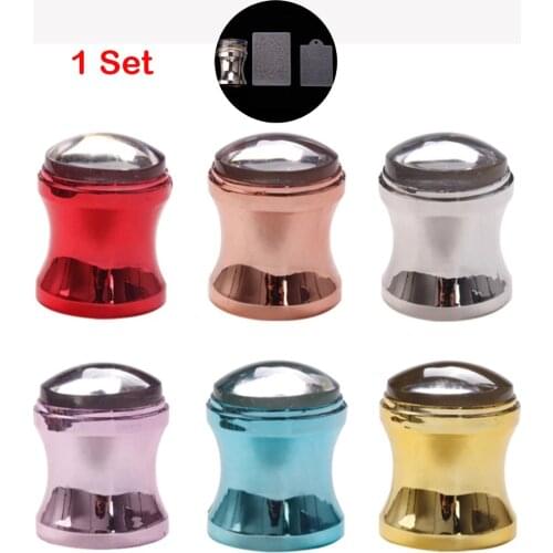 1 Set Silicone Nail Stamper Scraper Set Jelly Nail Art Stamp Polish Print Transfer For Stamping Plate Template Nail Art Tools