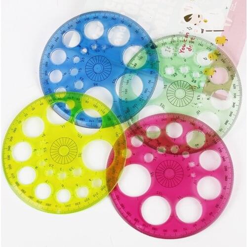 1PC/lot The New Circular Plastic Ruler Template Circle Patchwork Foot 360 Degrees Rulers for Student Office School Gift