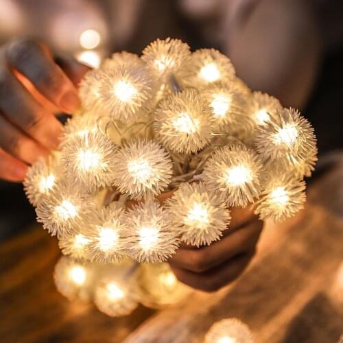 10/20/40LED Dandelion Fairy Light Battery Light Garden Terrace Party Christmas Decor String Lights for Home Indoor Lighting