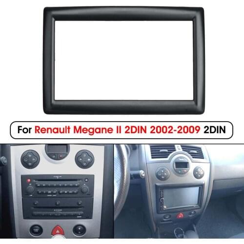 2 Din Car Radio Dash CD Fascia Trim Installation Plate Panel Frame For Renault Megane 2 II 2002 2003 2004 2005 2006 2007-2009