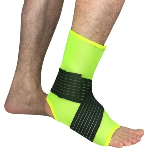 2PCS 3D Weaving Elastic Nylon Strap Ankle Support Brace Badminton Basketball Football Taekwondo Fitness Heel Protector
