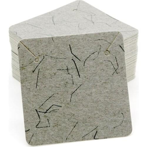 2018 New Kraft HandMade Jewerly Necklace Display Cards 5x5cm 100pcs/lot Jewelry Necklace Bracelet Packaging Cards Accept Custom