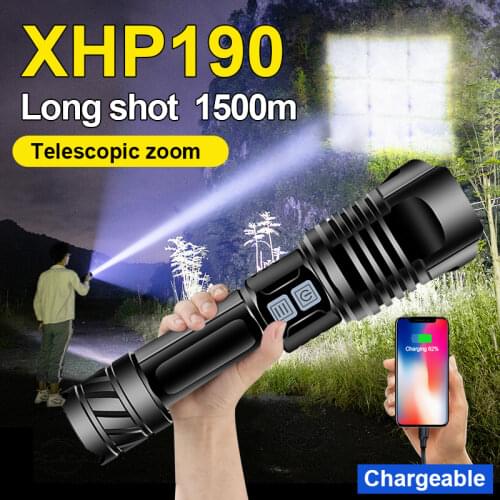 450000LM XHP100 powerful led flashlight 18650 26650 rechargeable usb flashlights torch light xhp50 hunting lantern xhp90 xhp70