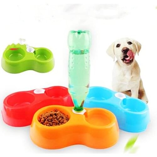 Dual Port Dog Automatic Water Dispenser Feeder Utensils Bowl Cat Drinking Fountain Food Dish Pet Bowl Cats Pet Dogs Pet Feeder