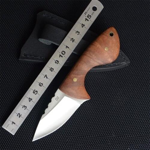 Free shipping D2 steel Small straight knife survival survival knife With exquisite gift outdoor knife cutting tools