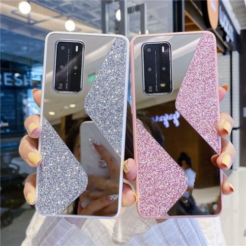 Bling Glitter Mirror Phone Cases For Samsung Galaxy A51 A50 A70 A71 A10 A20S A30S A31 A42 A21S Back Cover A52 A72 A7 2018 A750