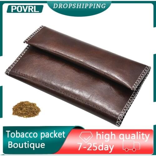 Travel Tobacco Pouch Case Bag PU Proof Bag Herb Weeds Storage Bag with Portable Case Wallet Bag Tobacco Storage Bag