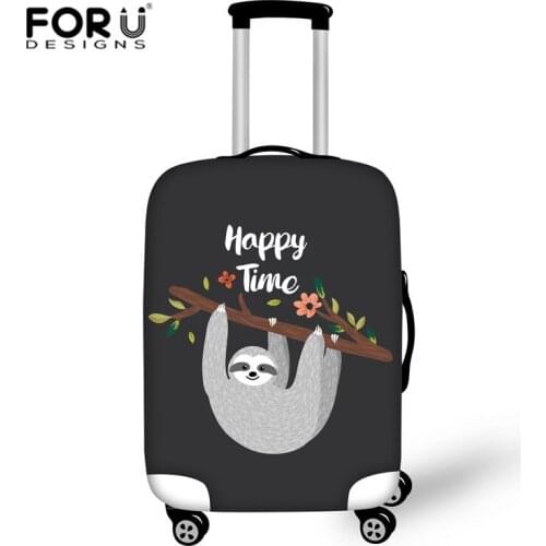 FORUDESIGNS Cute Sloth Custom Travel Suitcase Protective Cover Elastic Dust Case Cover 18-30 Inch Trolley,Travel Accessories