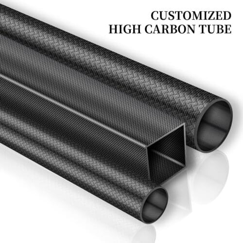 Full Carbon Fiber Square Tube High Strength Length 810mm 1640mm Fishing rod Carbon Cloth