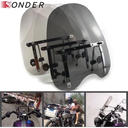 Motorcycle Windshield Windscreen For Harley Davidson Sportster Dyna Glide Softail XL 883 1200 X48 72