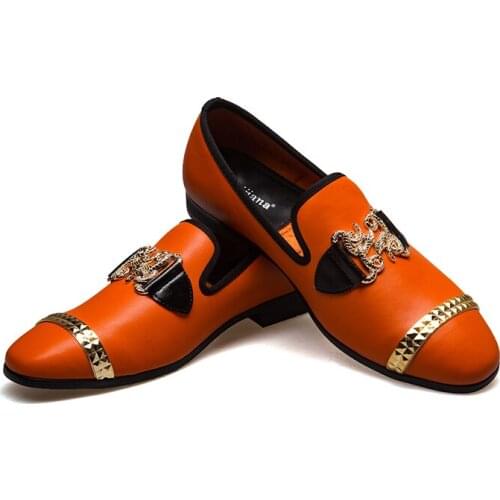 MEIJIANA New Black and Gold Mixed Colors Patent Leather Mens Loafers Handmade Banquet Men Dress Shoes Slip-on Plus Size