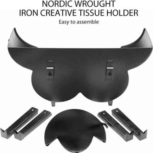 Black Sheep Wall-Mount Toilet Paper Roll Holder Novelty Free Standing Toilet Roll Tissue Paper Storage Stand Kitchen Tool