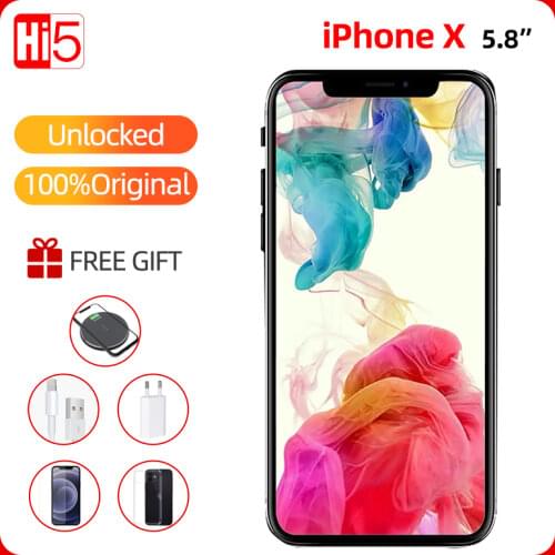 Original iPhone X Face ID 5.8" 3GB RAM 64GB/256GB ROM Hexa Core phoneDual Back Camera 4G LTE Smart Phone