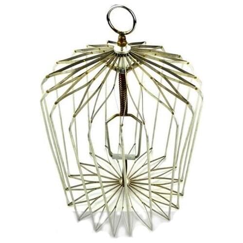 M Size Appearing Bird Cage Silver - Magic Trick,Stage Magic Props,Close Up Magic,Mentalism,Fun,Magic Show