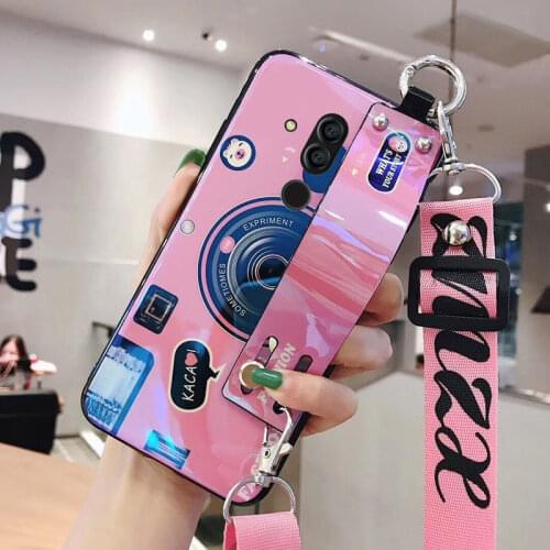 Wrist Strap Shockproof Holder Case For Huawei Mate 20 Lite Case Cover For Mate 20 Pro Case Mate20lite pro Fundas Silicone Camera