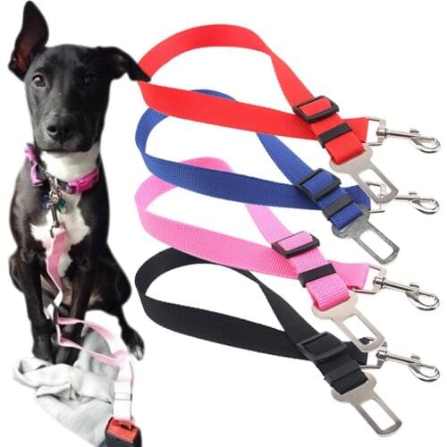 Adjustable Pet Dog Vehicle Car Seat Safety Belt Restraint Harness Lead Leash Supplies