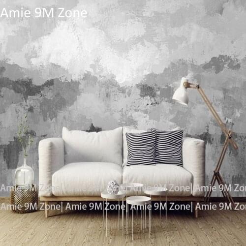 Tuya Art wall-papers light grey hand painted art mural wallpaper for living room bed room and study room wallpapers for walls