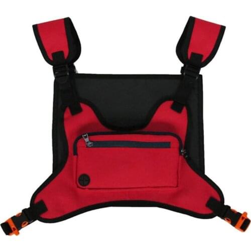 Outdoor marathons Running Climbing Cycling Adjustable Reflective Stripe Vest Chest Bag