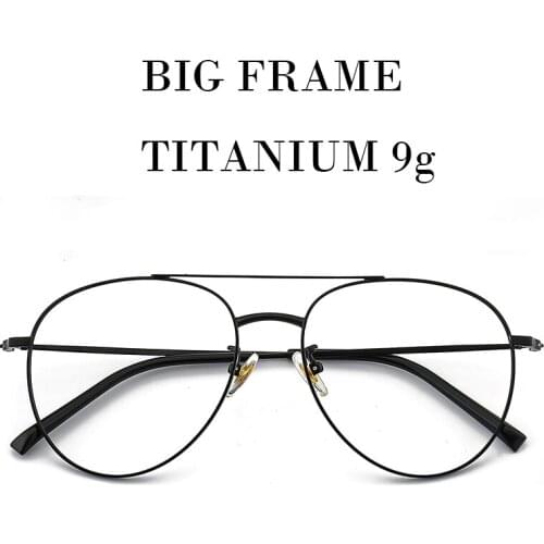 Vazrobe 9g Titanium Eyeglasses Men Women Vintage Oversized Glasses Frame Man Prescription Spectacles High Quality IP Plating