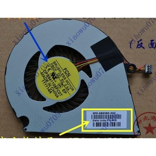 SSEA Wholesale New CPU Cooling Fan for HP Envy4 ENVY6 CPU FAN DFS541105FC0T FBCF SPS-686580-001 EF50060V1-C070-S9A
