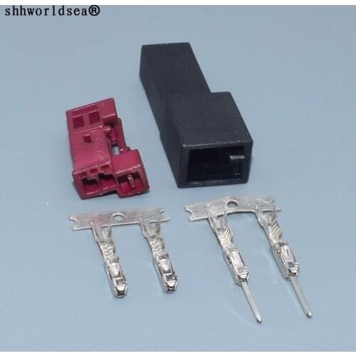 Worldgolden 2pin 0.6mm male female tweeter lossless line speaker connector cable extension connector socket for benz bmw vw audi