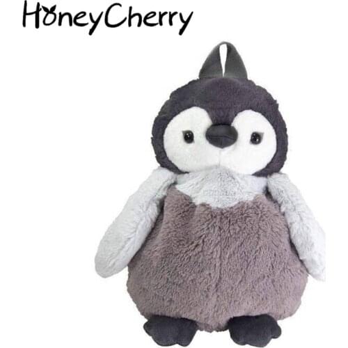 Women Doll Backpack 2020 New Cute Penguin Backpack Plush Doll Mini Backpack Kids School Small Backpack