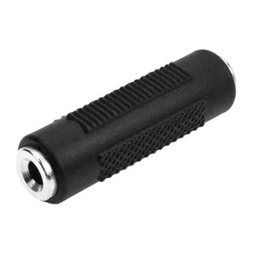 10-100Pcs Black 3.5mm Female to 3.5 mm Female F/F Audio Adapter Coupler Metal Connector for Computer TV DVD CD MP3 MP4 Phone