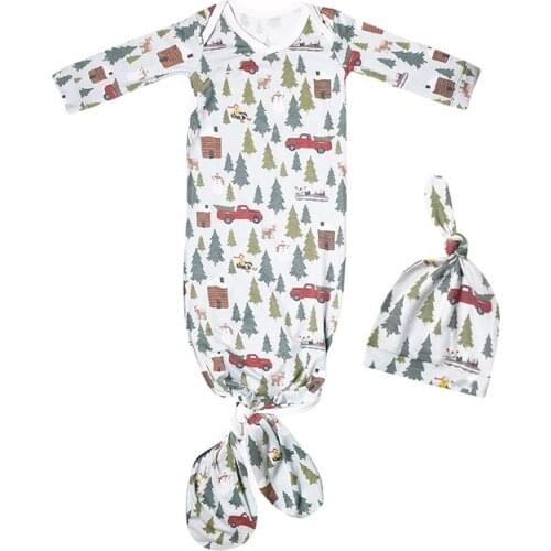 2Pcs/Set Newborn Baby Swaddle Blanket Children Sleeping Swaddle Muslin Wrap Headband baby sleep gown infant pajamas