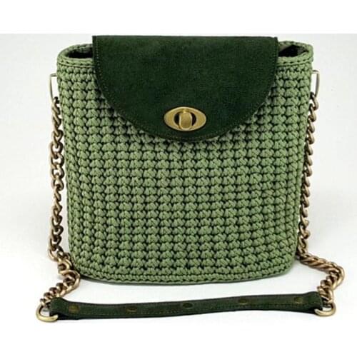 3 Colors PU Leather Bag Making Parts Bottom Flip Cover Adjustable Straps DIY Handmade Twist Lock Buckle Knitting Set