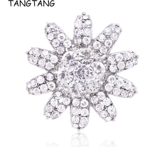 6CM Large Round Brooch Stunning Rhinestone Crystal Brooch Pin Jewelry For Women Gorgeous Costume Flower Broach, Item NO.: BH8317