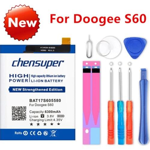 Chensuper 6300mAh BAT17S605580 BAT17M15580 For Doogee S60 Battery Mobile Phone Batteries