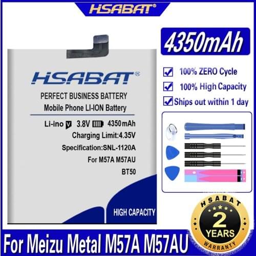 HSABAT 4350mAh BT50 Battery For Meizu Metal M57A M57AU MA01 Meilan M1