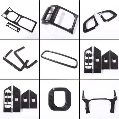 Car Carbon Fibre Indoor Rear View Mirror Front Dashboard Edge Trim Cover Frame for Land Rover Range Rover Evoque RR 2012-2017