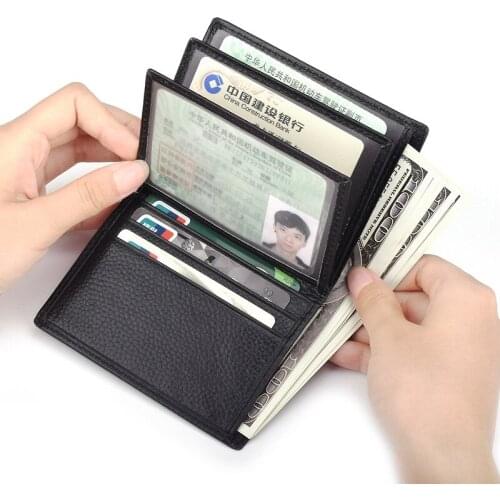 Belifo New Style Genuine Leather Verticle Drivers License Leather Cover Full-Grain Leather Drivers License Wallet Mens Wallet