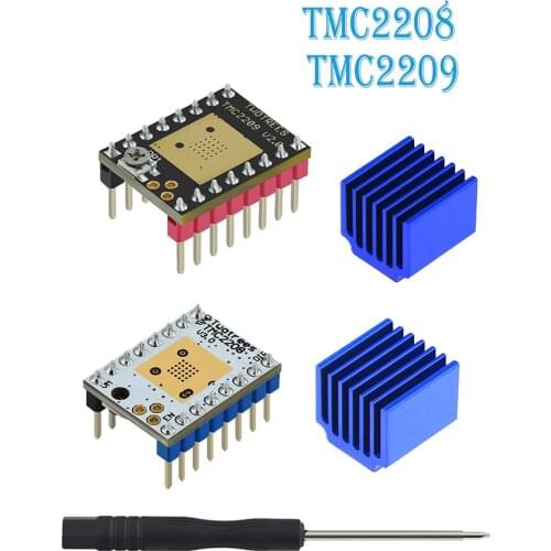 3D Printer Parts Stepstick TMC2208 Driver Stepper Motor Super Silent With New Heat Sinks Replace TMC2100 For 3d Printer Parts
