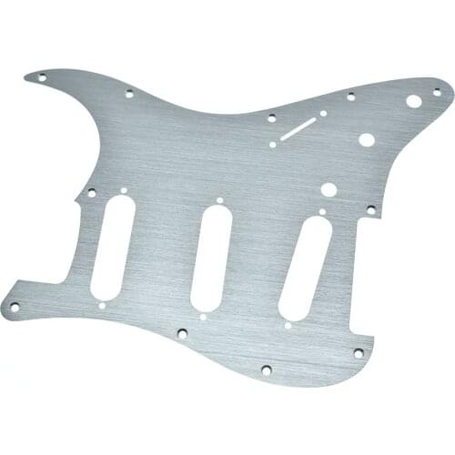 Dopro 11-Hole Aluminum Anodized Modern Style Strat SSS Guitar Pickguard Scratch Plate Fits for American/Mexican Fender