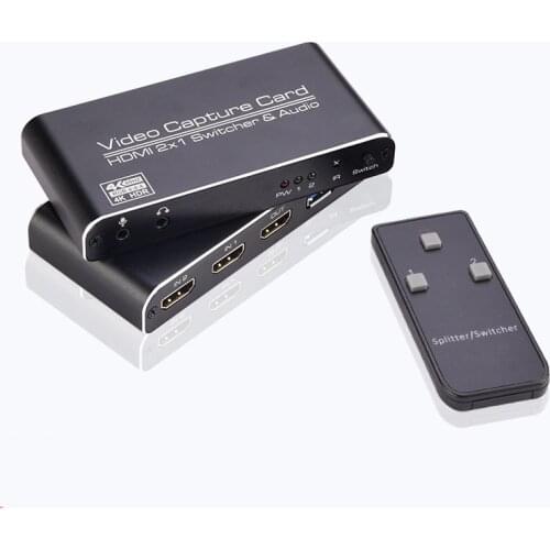 USB3.0 Capture Card Game Live Recording HDMI2x1 Capture Card 4K HDMI Two Cut One PS4 with Remote Control