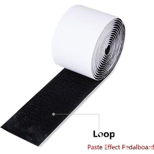 Electric Guitar Effector Pedal Tapes 2m*5cm Guitar Pedalboard Tape Hook + Loop X7JD