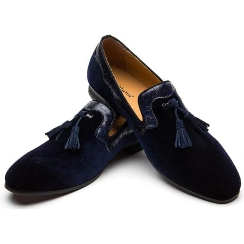 MEIJIANA Best Quality Handmade Black Embroidery Velvet Breathable Suede Loafers Men Shoes Wedding Party Man Loafers Shoes